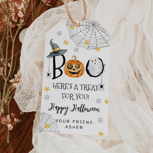 Étiquette de Halloween Boo, voici une friandise po