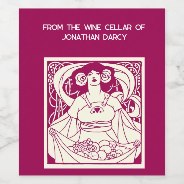 Étiquette de jardin Art nouveau (Étiquettes simples)