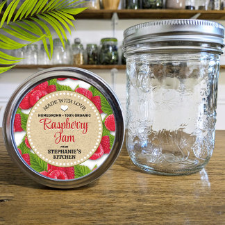 Étiquette de jarre de canne à fraises