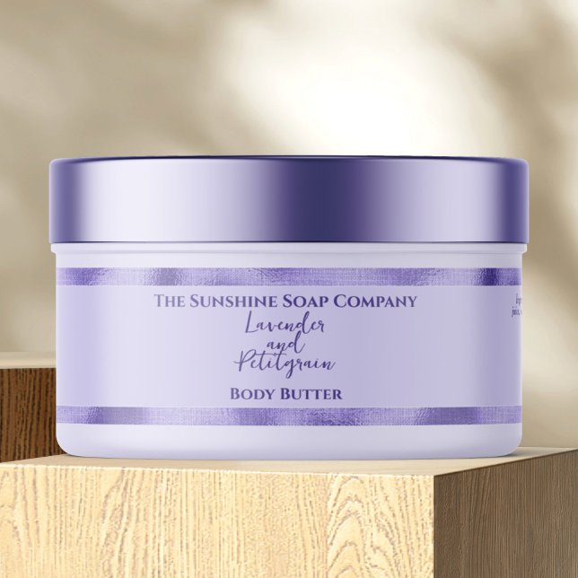 Étiquette de jarre de cosmétique - violet avec hui (Créateur téléchargé)