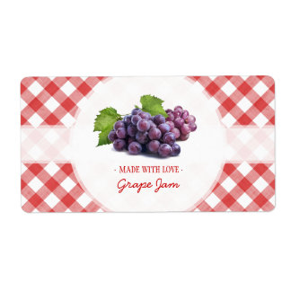 Étiquette de Jelly Jam de raisin