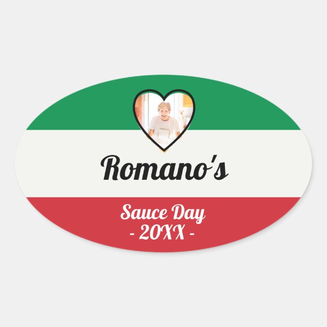 Étiquette de jour de sauce de famille italienne pe (Devant)
