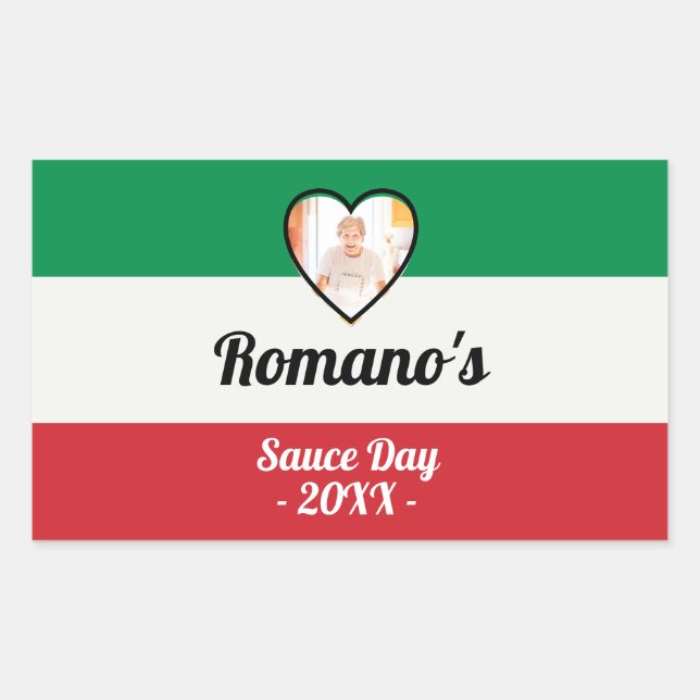 Étiquette de jour de sauce familiale italienne per (Devant)