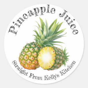 Étiquette de jus d'ananas pour entreprise de mise