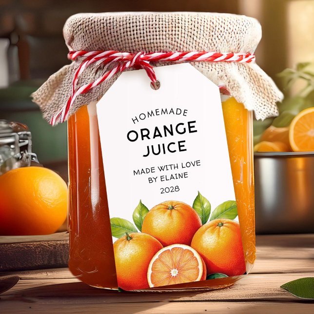 Étiquette de jus d'orange fait maison pour le gard (Créateur téléchargé)