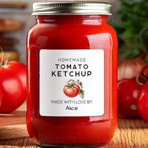 Étiquette de ketchup de tomate fait maison