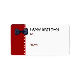 Étiquette de la balise cadeau d'anniversaire de Bo