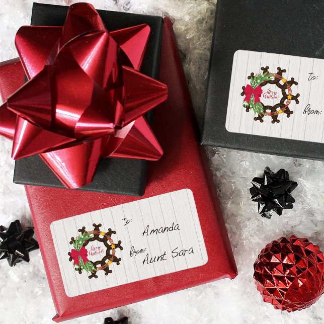 Étiquette de la balise de cadeaux de Noël en fer à (Créateur téléchargé)