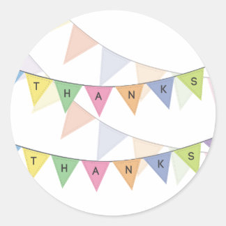 Étiquette de la bannière de Merci de Cupcake Toppe