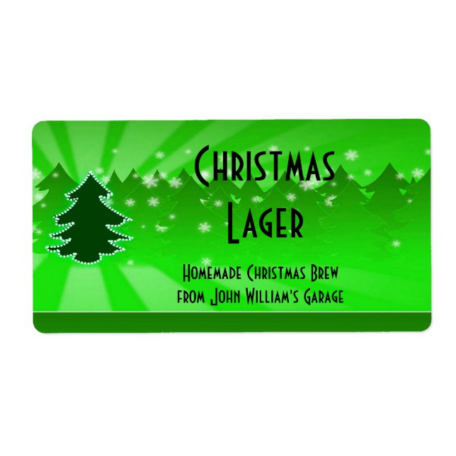 Étiquette de la bière de Noël (Devant)