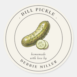 Étiquette de la boîte à conserve vintage Dill Pick