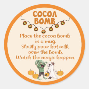 Étiquette de la bombe de cacao, étiquette d'hallow