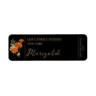 Étiquette de la bougie Marigold