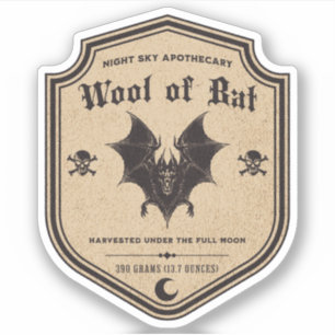 Étiquette de la bouteille d'apothèque d'Halloween