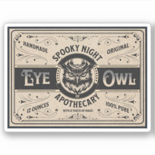 Étiquette de la bouteille d'apothèque d'Halloween