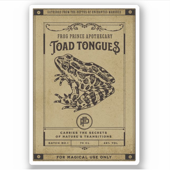 Étiquette de la bouteille d'apothèque d'Halloween  (Devant)