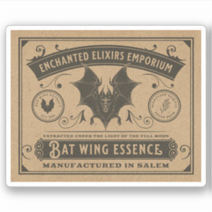 Étiquette de la bouteille d'apothèque d'Halloween