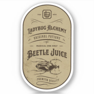 Étiquette de la bouteille d'apothèque d'Halloween