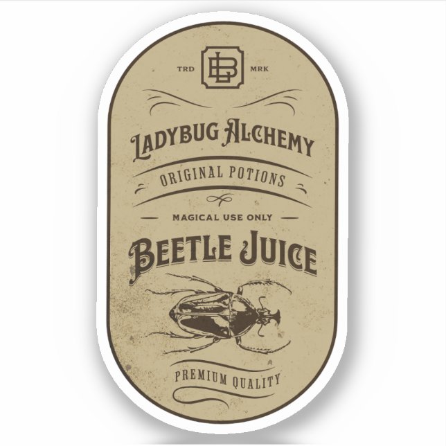 Étiquette de la bouteille d'apothèque d'Halloween  (Devant)