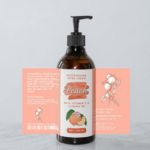 Étiquette de la bouteille de soins de beauté de la