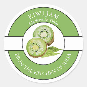 Étiquette de la confiture de Kiwi