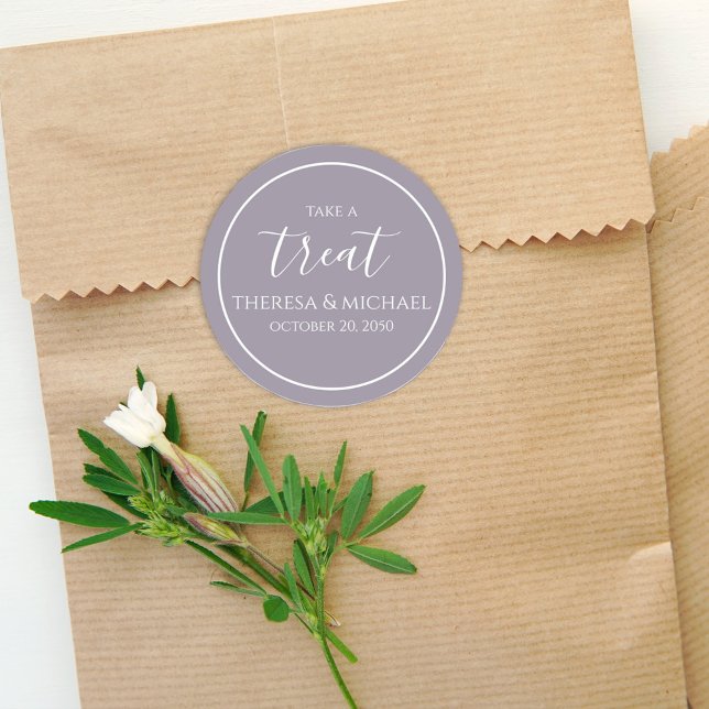 Étiquette de la partie Lavande simple Lilac (Créateur téléchargé)