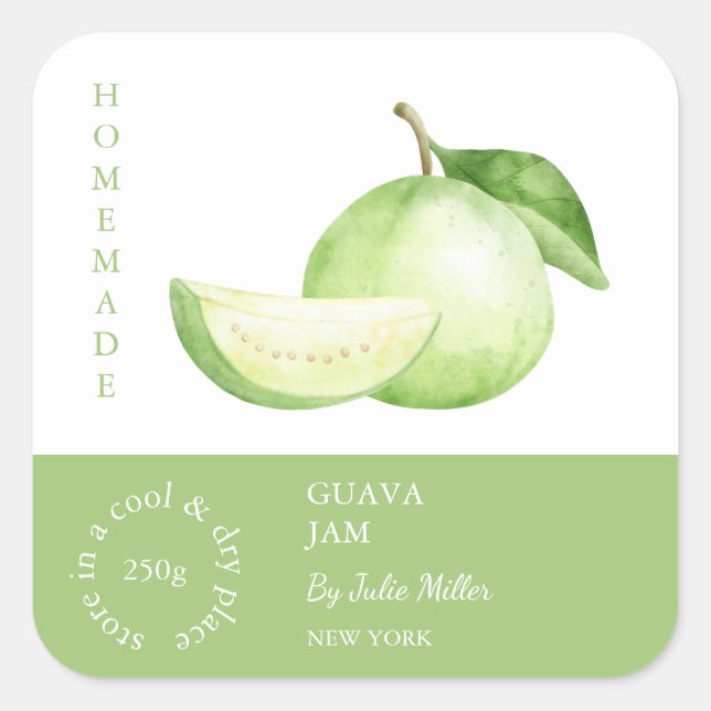 Étiquette de la petite entreprise de Guava (Devant)