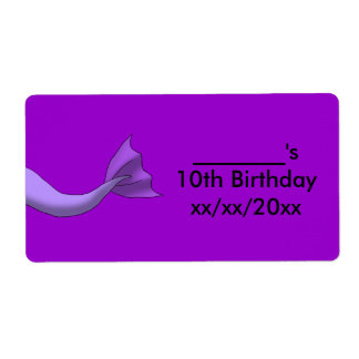 Étiquette de la queue de sirène de lavande Vin ou