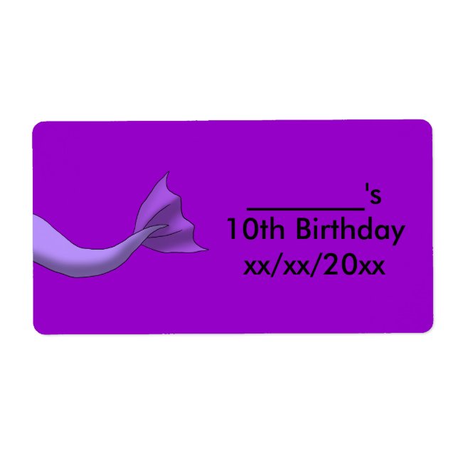 Étiquette de la queue de sirène de lavande Vin ou  (Devant)