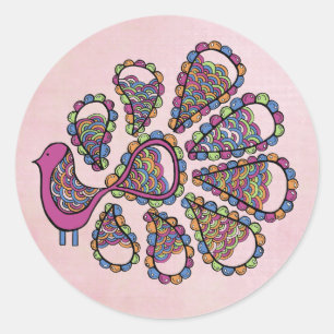 Étiquette de la soirée Peacock rose do-it-yourself