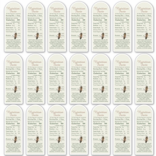 étiquette de la valeur nutritive de 16 oz Bouth Ho (Devant)