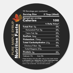 Étiquette de la valeur nutritive modifiable du sir