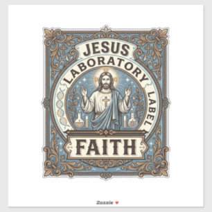 étiquette de laboratoire Jésus Foi Jésus Laboratoi