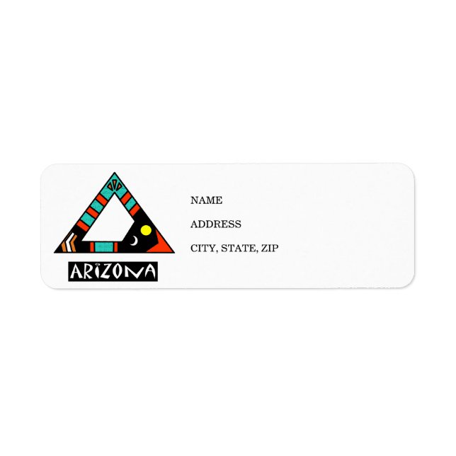 Étiquette de l'adresse de retour Arizona (Devant)