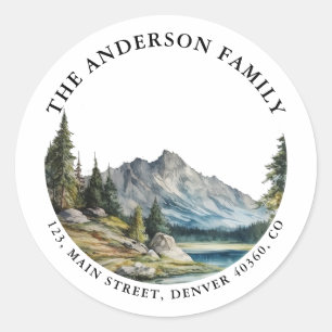 Étiquette de l'adresse de retour au bord de la for