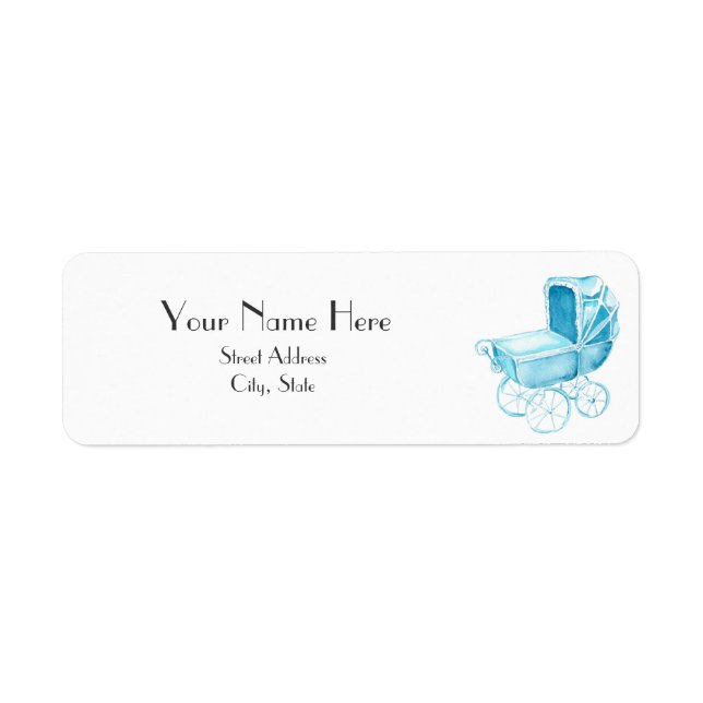 Étiquette de l'adresse de retour baby shower (Devant)