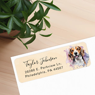 Étiquette de l'adresse de retour beagle