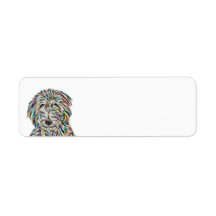 Étiquette de l'adresse de retour Bernedoodle