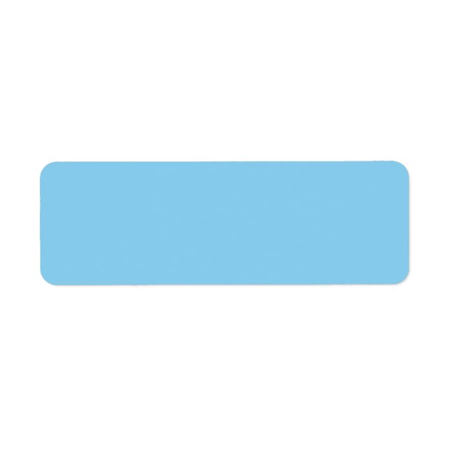Étiquette de l'adresse de retour Bleu Bébé (Devant)