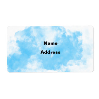 Étiquette de l'adresse de retour Blue Cloud