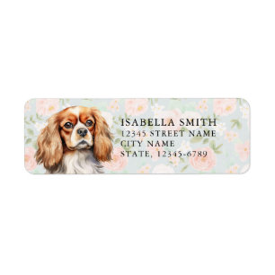 Étiquette de l'adresse de retour Cavalier King Cha