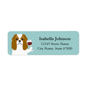Étiquette de l'adresse de retour Cavalier King Cha