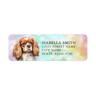 Étiquette de l'adresse de retour Cavalier King Cha