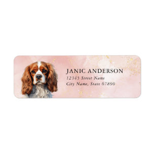 Étiquette de l'adresse de retour Cavalier King Cha