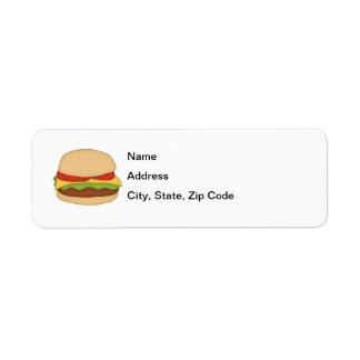 Étiquette de l'adresse de retour Cheeseburger