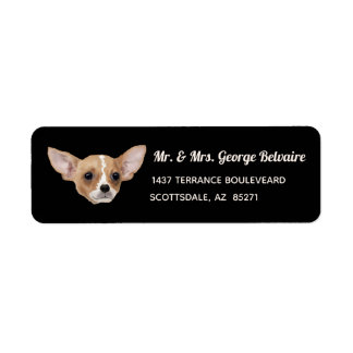 Étiquette de l'adresse de retour Chihuahua