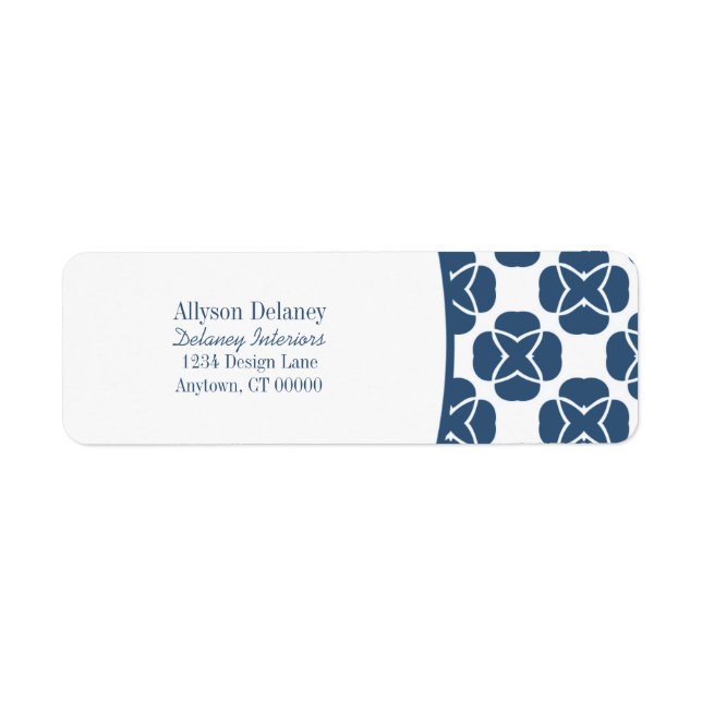 Étiquette de l'adresse de retour classique (Devant)