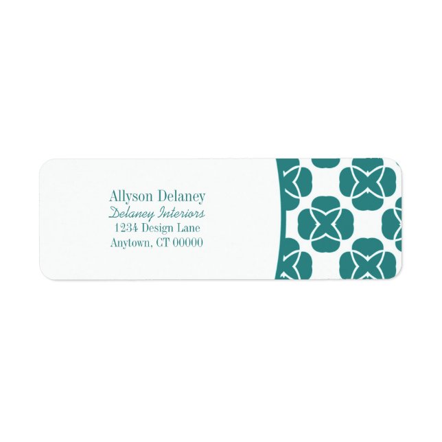 Étiquette de l'adresse de retour classique (Devant)