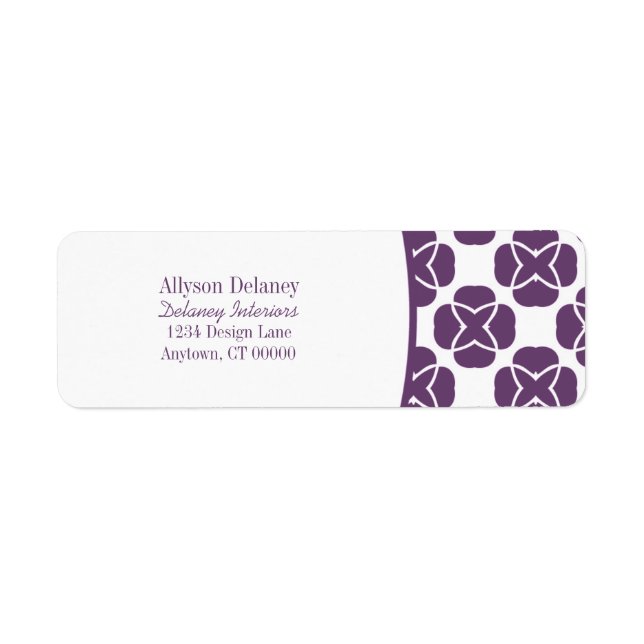 Étiquette de l'adresse de retour classique (Devant)