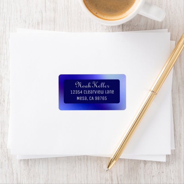 Étiquette de l'adresse de retour contemporaine pou (En situation)